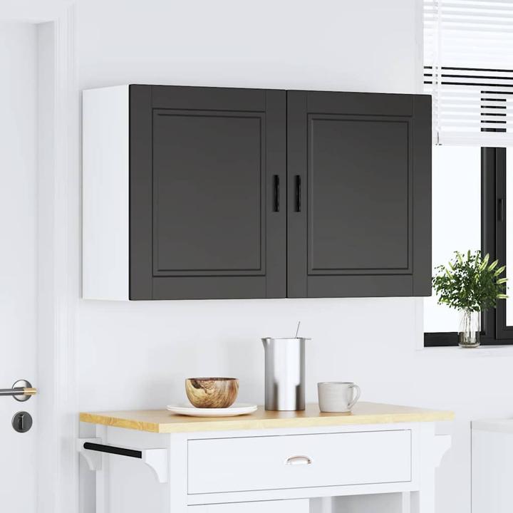 Immagine prodotto VidaXL Pensili da cucina 2 pezzi. Materiale in legno nero Porto (50 x 31 x 60 cm)