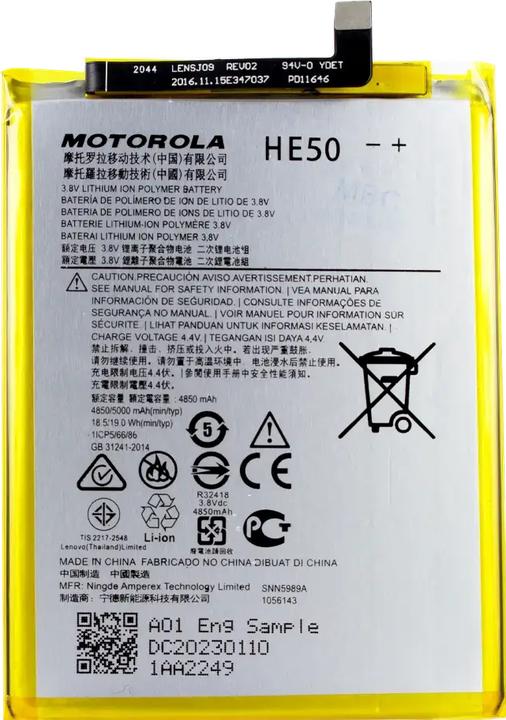 Actual product image Motorola Li-ion battery for XT1770 Moto E4 Plus