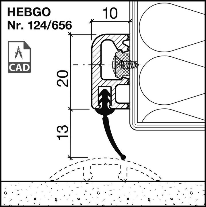 Actual product image Hebgo Retaining profiles 124/126