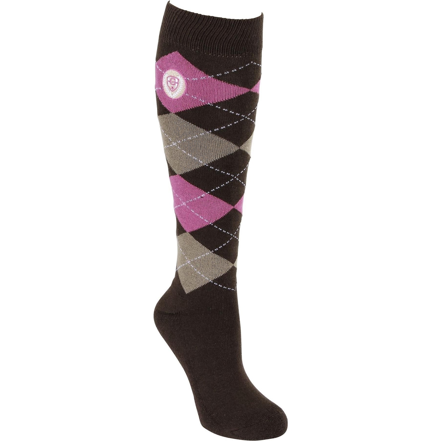 Kerbl, Unisex, Sportsocken, Reitstrümpfe Brescia (40 - 42), Braun, Pink