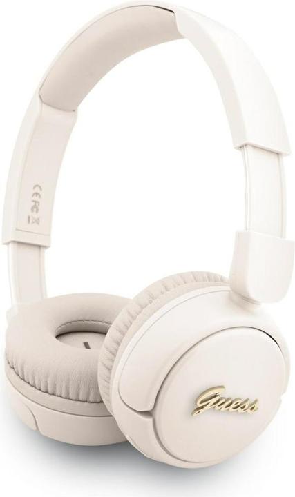 Actual product image Guess Headphones Bluetooth 5.3 Metal Logo Script beige (30 h, Wireless)