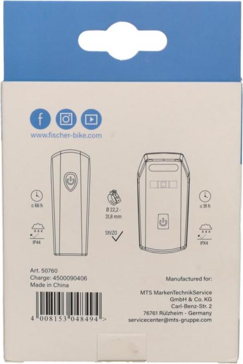 Image du produit Fischer Kit d'éclairage pour vélo