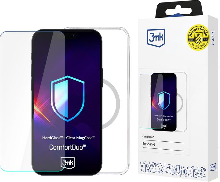 Produktbild 3MK ComfortDuo Clear MagCase Schutzhüllenset Hülle + Glas für Samsung Galaxy S24 Ultra - transparent (Samsung Galaxy S24 Ultra)