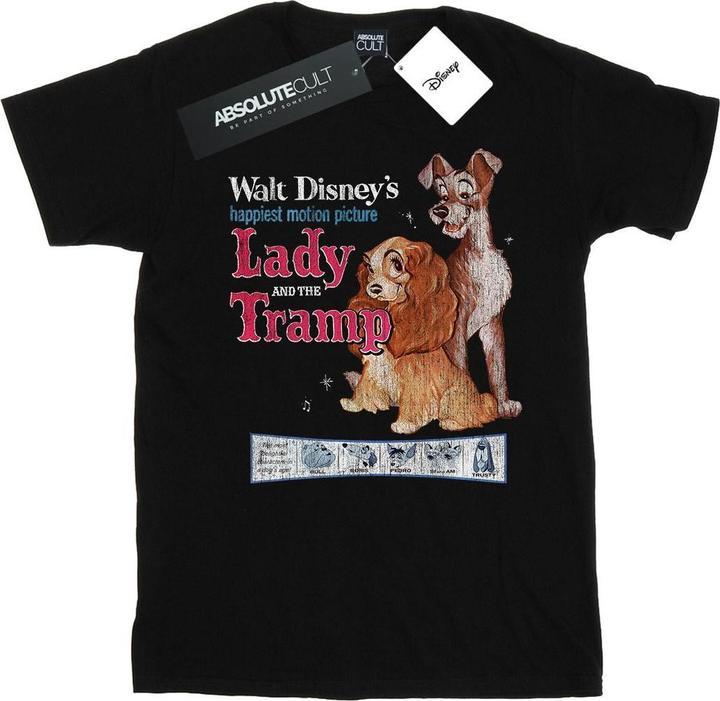 Immagine prodotto Disney Lady And The Tramp Distressed Classic Poster Maglietta Ampia Donna (3XL)