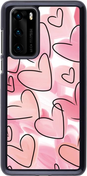 Produktbild PhoneLook Hülle Easter 2023 pink hearts (Huawei P40)