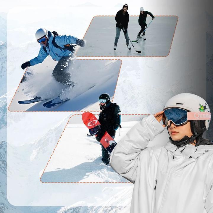 Actual product image Rockbros Kask narciarski Qunature 10130003005 z nausznikami snowboard Panda dla dzieci rozmiar M - biały (54 - 58 cm, M)