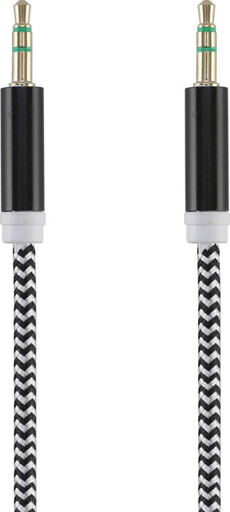 Actual product image Tellur Basic audio cable aux 3.5mm jack 1m black (1 m, 3.5mm jack (AUX))