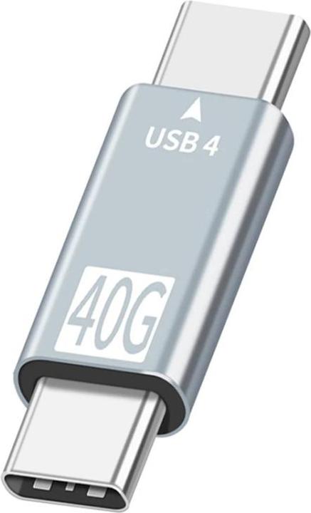 Produktbild PowerGuard USB4 Type-C auf Type-C Kupplung Gender Changer (male/male) USB4 40 Gbit/s Daten & Charge (USB 4.0)