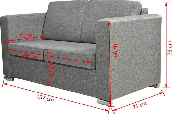 Actual product image vidaXL Kirima (2 person sofa)
