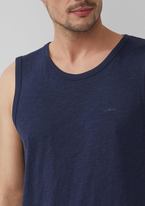 Produktbild S.Oliver T-Shirt Baumwoll-Tanktop mit Flammgarnstruktur (M)