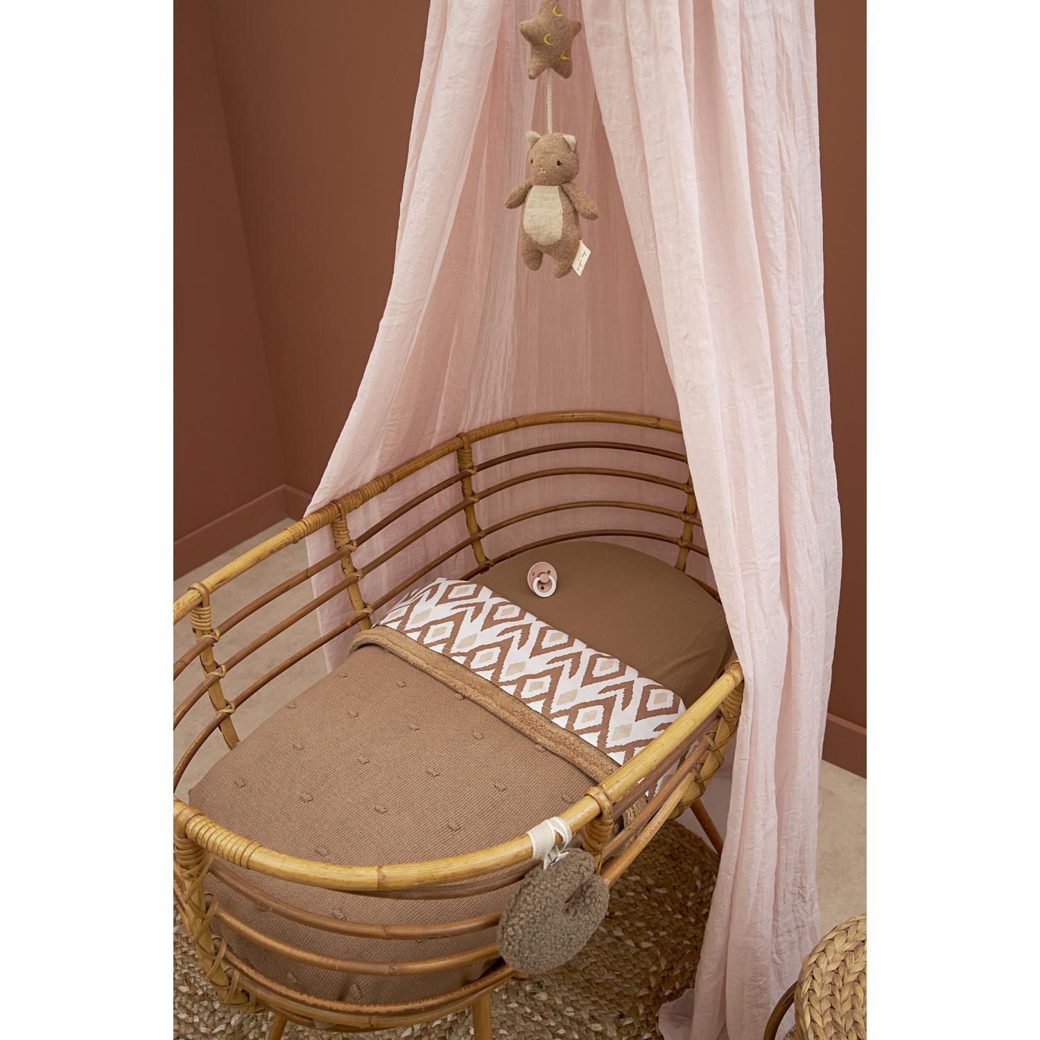 Thumbnail - Meyco, Babyduvet, Bettlaken 2-pack Ikat sand/uni toffee