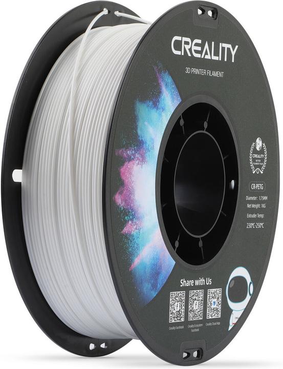 Creality Filament (PETG, 1.75 mm, 1000 g, Blanc)