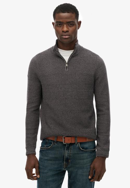 Produktbild Superdry Texturierter Baumwollpulli mit Stehkragen (S)