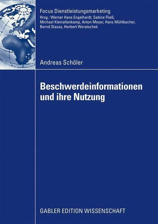 Produktbild Beschwerdeinformationen und Ihre Nutzung (Deutsch, Andreas Schöler, Prof. Dr. Bernd Stauss, 2009)