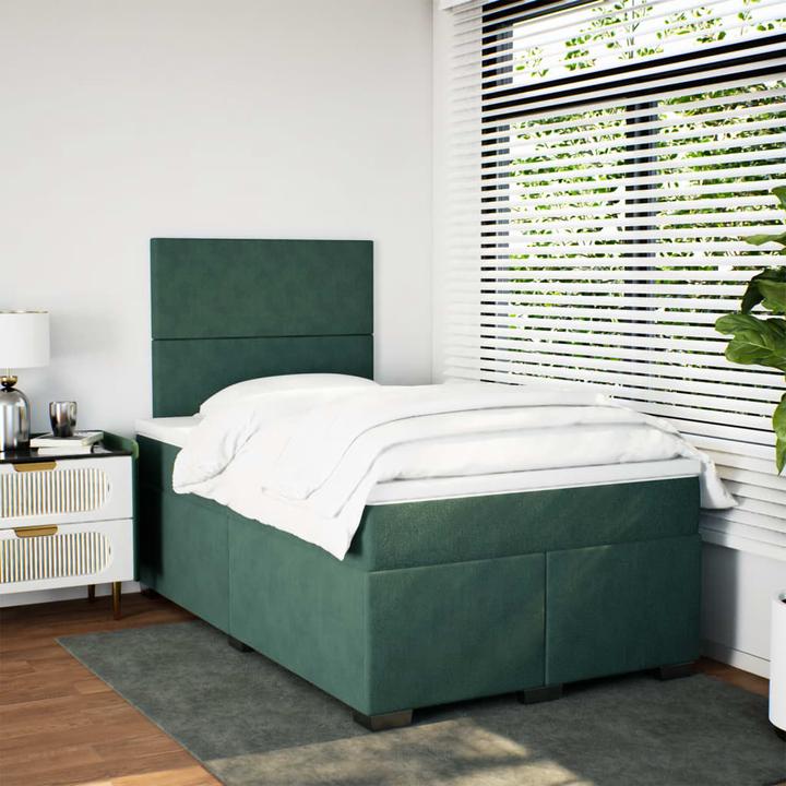Produktbild vidaXL Bo x springbett mit Matratze 160 x 200 cm Samt (160 x 200 cm)