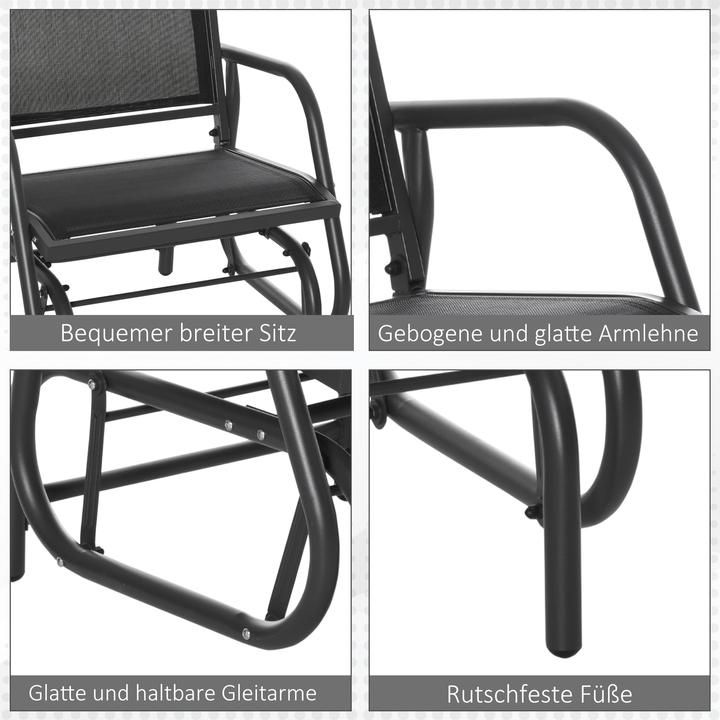 Actual product image Outsunny Garden Chair with Gliding System