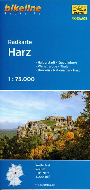 Actual product image bikeline cycle map Harz (RK-SAA05)