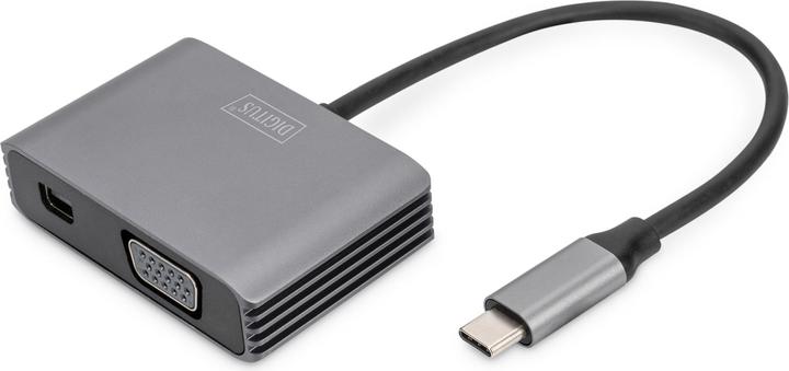 Produktbild Digitus USB-C™ 4K 2in1 Mini DisplayPort + VGA Grafik-Adapter (Mini DP, VGA, 20 cm)