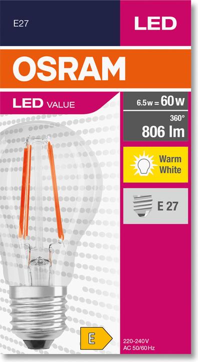 Image du produit Osram Ampoule LED (E27, 6.50 W, 806 lm, 10 x, E)