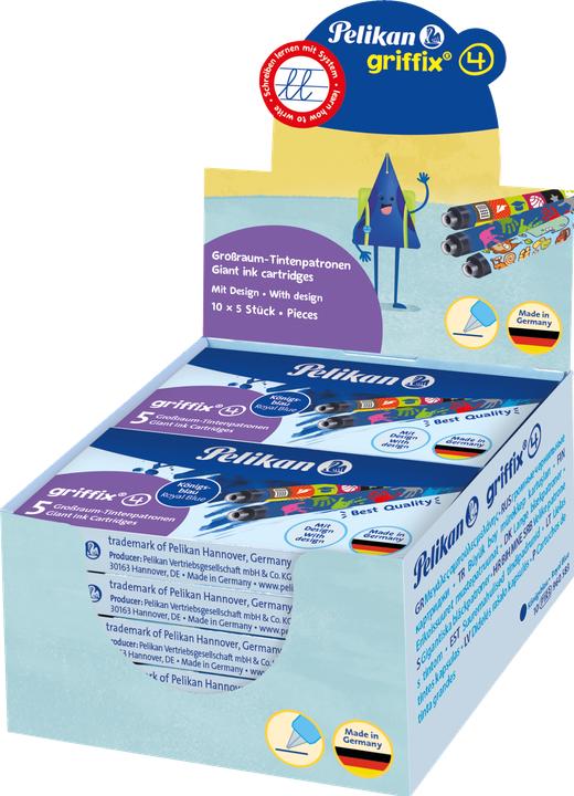 Actual product image Pelikan Griffix large capacity ink cartridges (Blue, 5 pcs.)