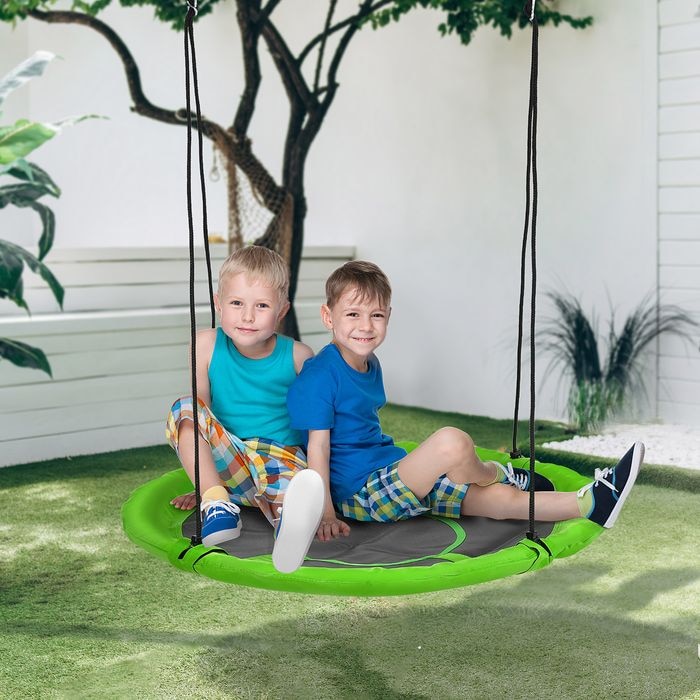 Actual product image Swisshandel24 Nest swing Ø110 cm, hanging swing up to 150 kg, adjustable children's swing, plate swing for 3-12