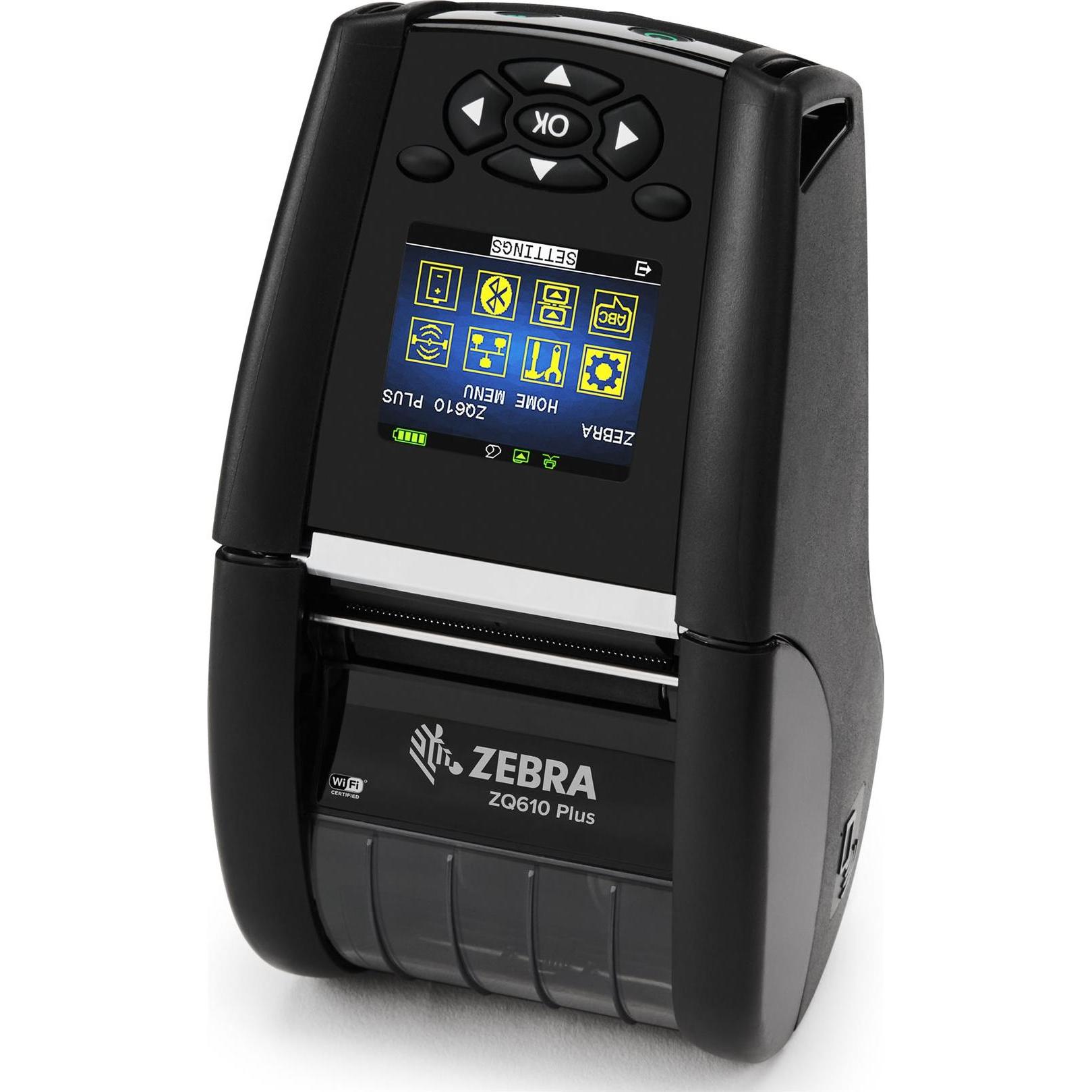 Zebra ZQ610 PLus, 19mm Kern, RS232, BT (BLE), 8 Punkte/mm (203dpi) (203 dpi), Etikettendrucker