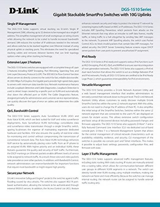 Productafbeelding D-Link Dgs-1510-28x (28 ports)