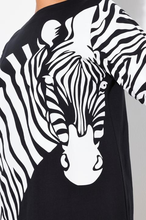 Produktbild Miamoda Sweatshirt, A-Linie, Zebra-Muster, weiter Langarm (54)