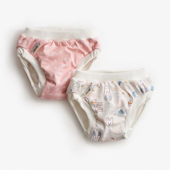 ImseVimse Trainingshosen 2er Pack - Pink Dots / Teddy (XL 11-14 Kg) (Gr. XL, 2 Stück)