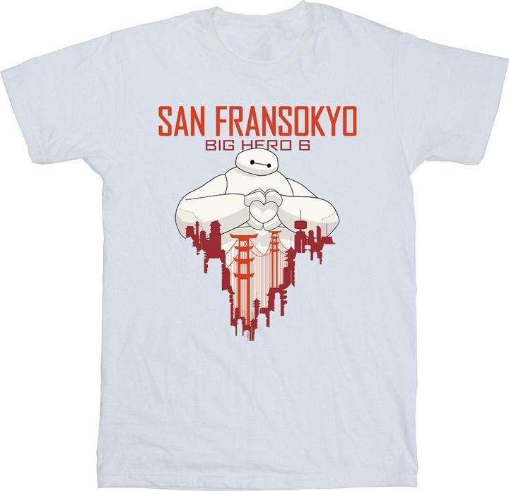 Immagine prodotto Disney Big Hero 6 Baymax San Fransokyo Heart Maglietta Uomo (4XL)