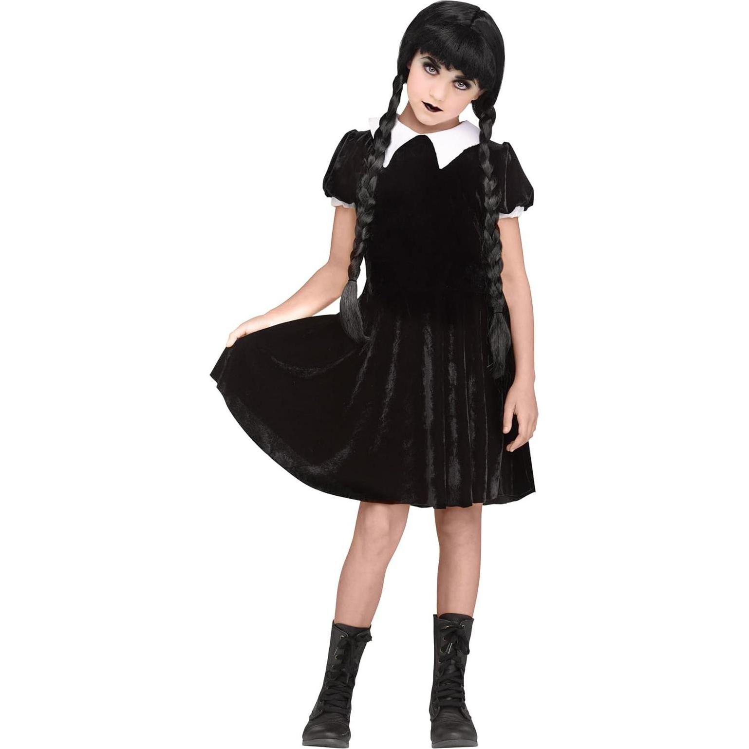 Fun World Division Gothic Girl Schulmädchen Kostüm Halloween Karneval (164, 170)