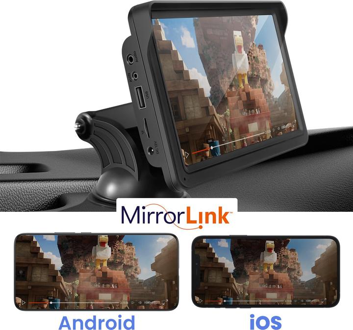 Image du produit Avizar 7" Touchscreen CarPlay Kamera Display (Apple Carplay, Voiture Android)