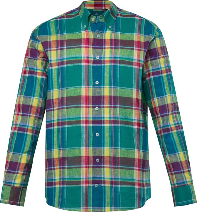 Image du produit Boston Park Leinenmix-Karohemd, Langarm, Buttondown-Kragen, Comfort Fit (8XL)