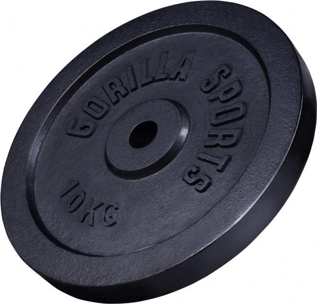 Actual product image Gorilla Sports Cast Iron Weight Plate Black 1,25-15 KG (1 x 10 kg)
