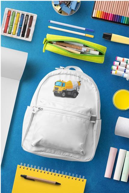 Produktbild Bügelbilder Schul & Freizeitsrucksack-Set Comic Fahrmischer (15 l)