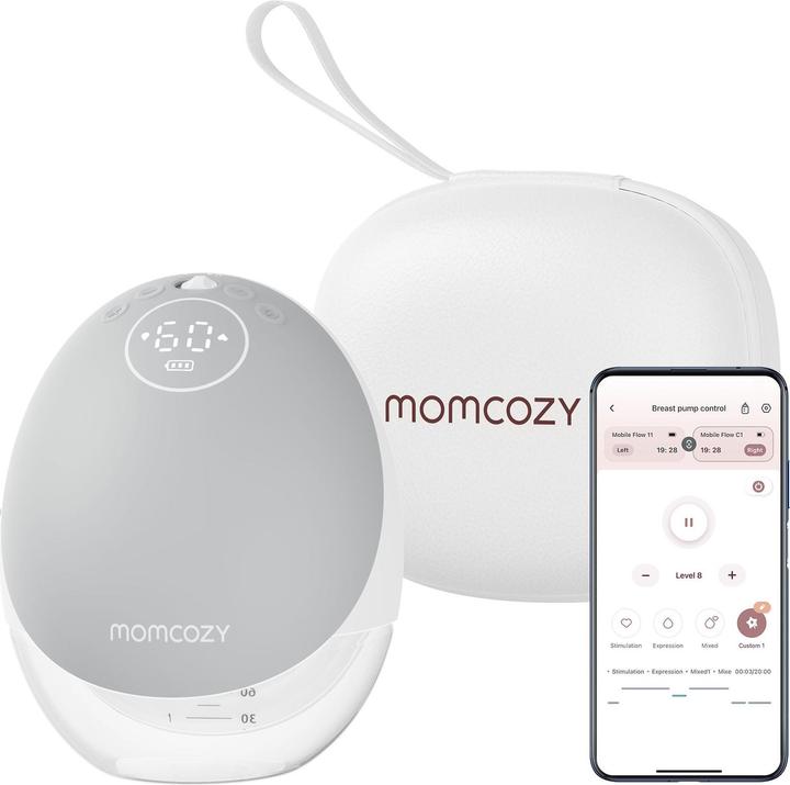 Productafbeelding Momcozy M9 Hands-Free Borstkolf Grijs Per stuk