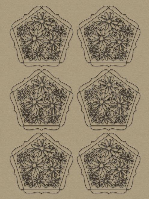 Image du produit Ursus Sphères de silhouettes "fleurs (300 g/m², 7 x)