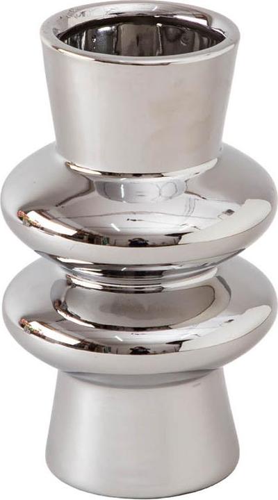 Esmée Orbiton Vase aus chromfarbiger Keramik (1x)