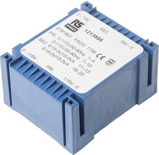 RS PRO Transformateur pour circuit imprimé, transformateur 115 230V ac / 2 x 15V ac 30VA 2 sorties 68mm