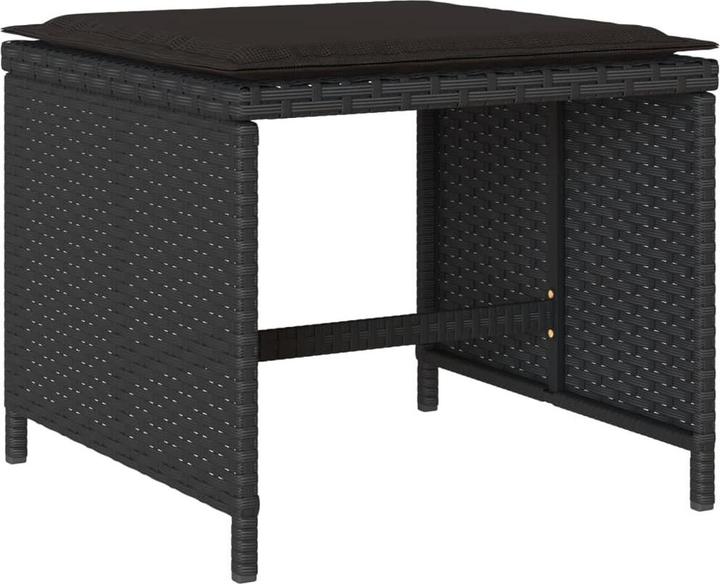 Image du produit VidaXL Meuble de jardin Ensemble de jardin 9pcs. noir Poly rotin (110 cm)
