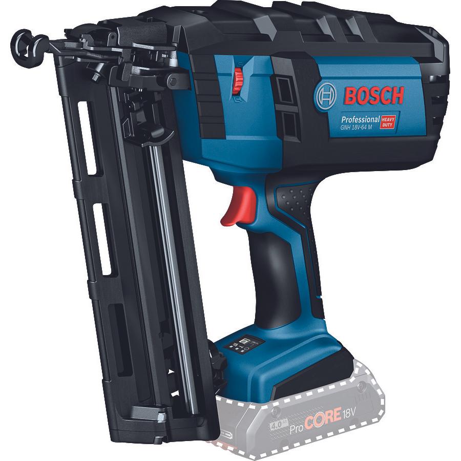 Bosch Professional, Tacker + Nagelpistole, Akku-Holznagler GNH 18V-64 M, L-BOXX 136