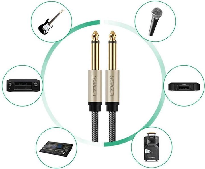 Actual product image Ugreen 6.3mm jack — 6.3mm jack (3 m, 6.3mm jack cable)