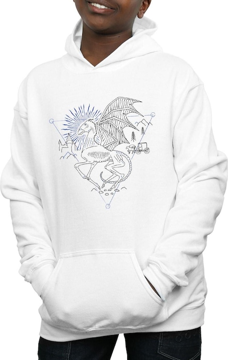 Immagine prodotto Thestral Line Art Felpa con Cappuccio Ragazzi (152, 158)