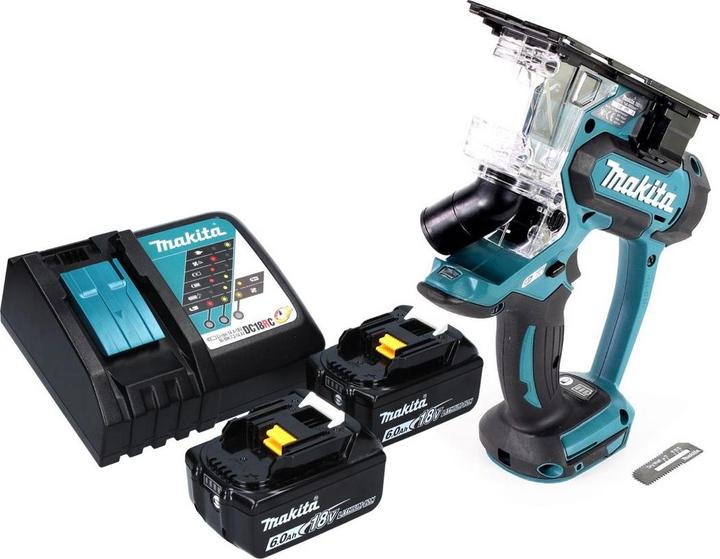 Productafbeelding Makita DSD 180 RG Accu-gipsplatenzaag 18 V + 2x accu 6,0 Ah + lader