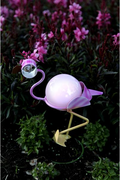 Actual product image Star Trading LED solar metal flamingo (IP44)