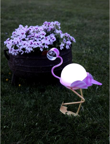 Actual product image Star Trading LED solar metal flamingo (IP44)