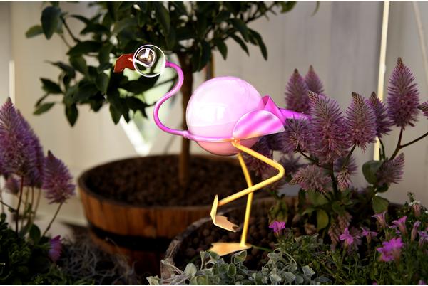 Actual product image Star Trading LED solar metal flamingo (IP44)