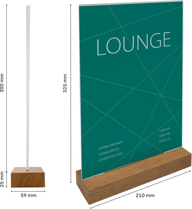 Immagine prodotto Sigel Tischaufsteller mit Holzsockel (Ritratto A4)