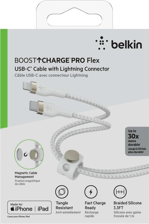 Produktbild Belkin USB-Ladekabel Boost Charge Pro Flex USB C - Lightning 1 m (1 m, USB 3.2 Gen 1)