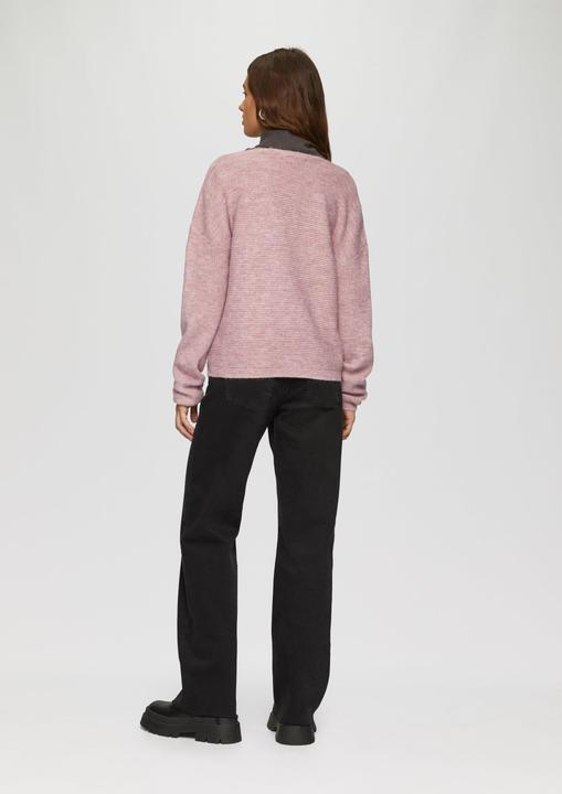 Produktbild s.Oliver Strickpullover Melierter Pullover mit überschnittener Schulter (S)